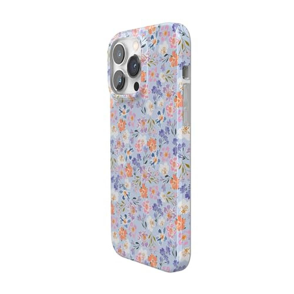Casely iPhone 14 Pro Case: Poppy Meadows Pastel Floral – Side View
