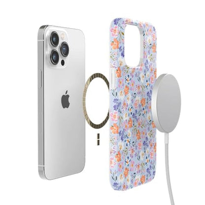 Casely iPhone 14 Pro Case: Poppy Meadows Pastel Floral – In Use