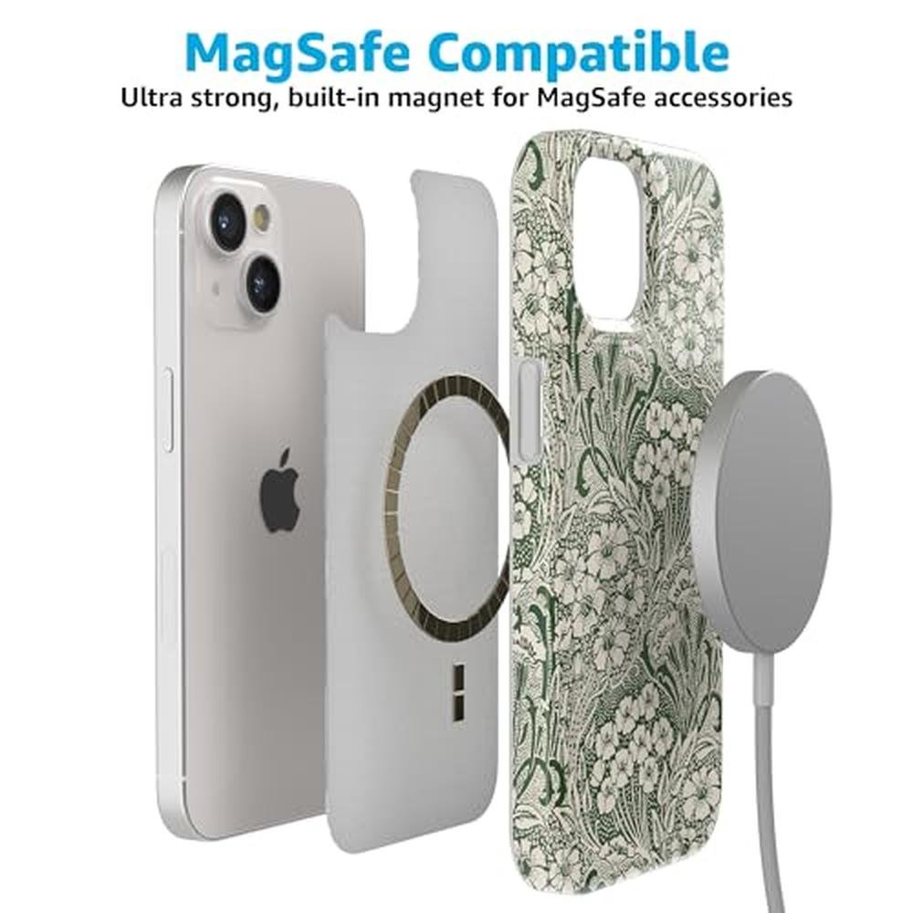 Casely iPhone 15 Case: Mystic Meadow Green Gardens – In Use