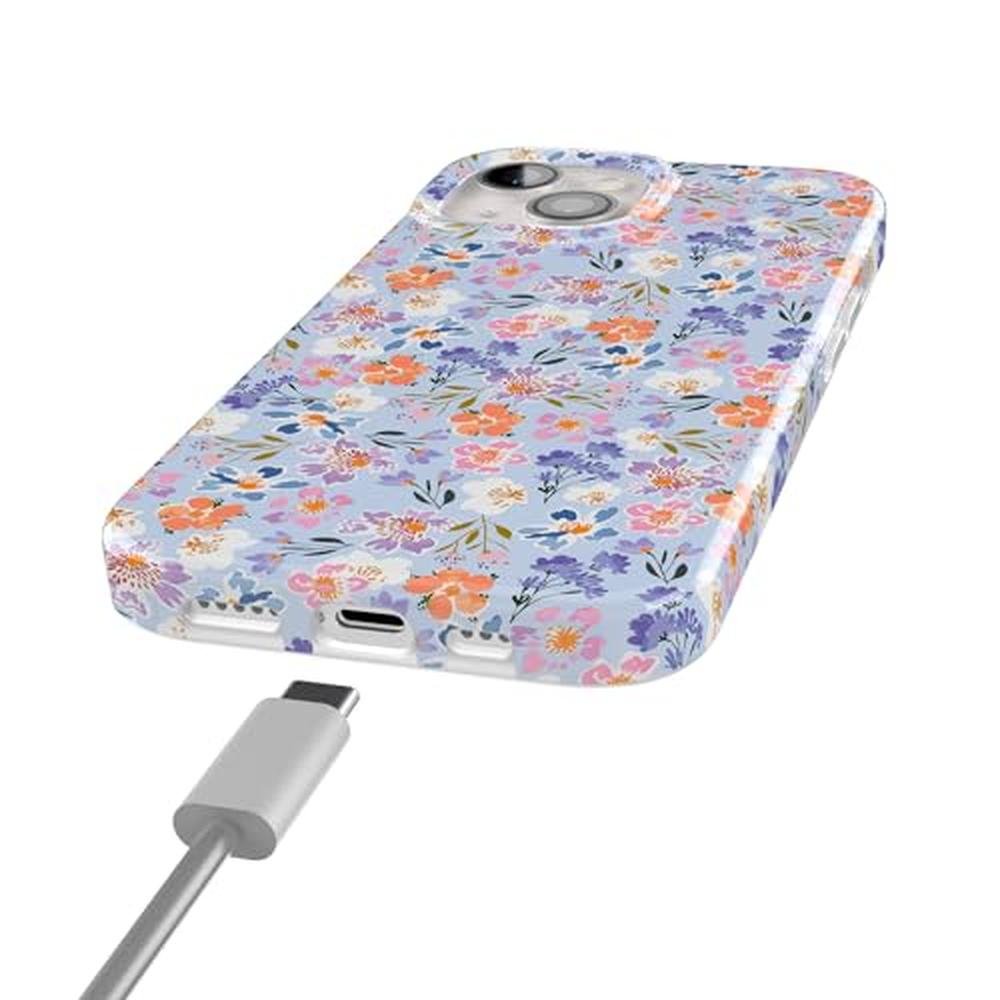 Casely iPhone 15 Case: Poppy Meadows Pastel Floral – Packaging
