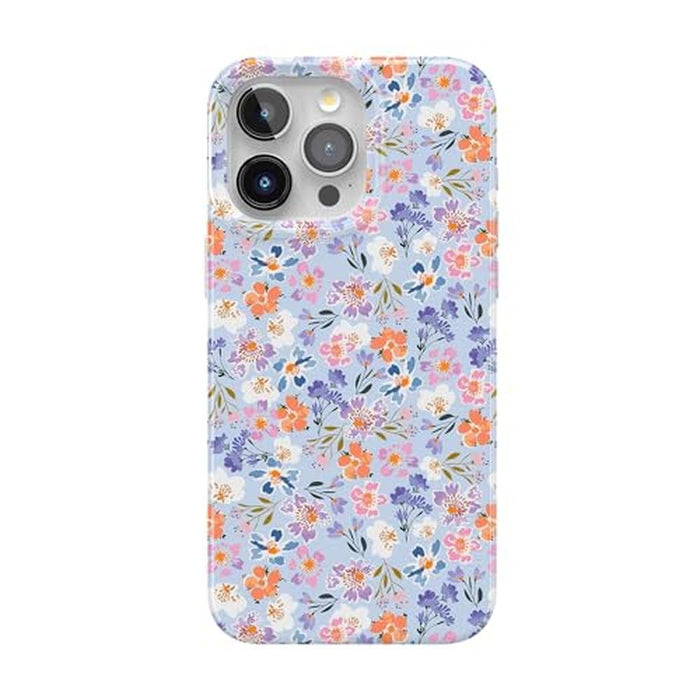 Casely iPhone 15 Pro Case: Poppy Meadows Pastel Floral – Front View