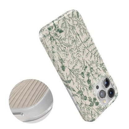 Casely iPhone 15 Pro Case: Sage Garden Green Floral – In Use