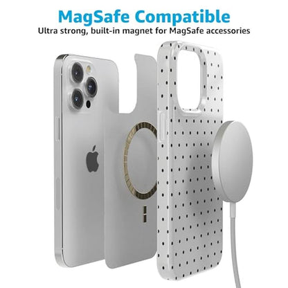 Polka Dot Casely: iPhone 15 Pro Max Case On the Dot White – In Use