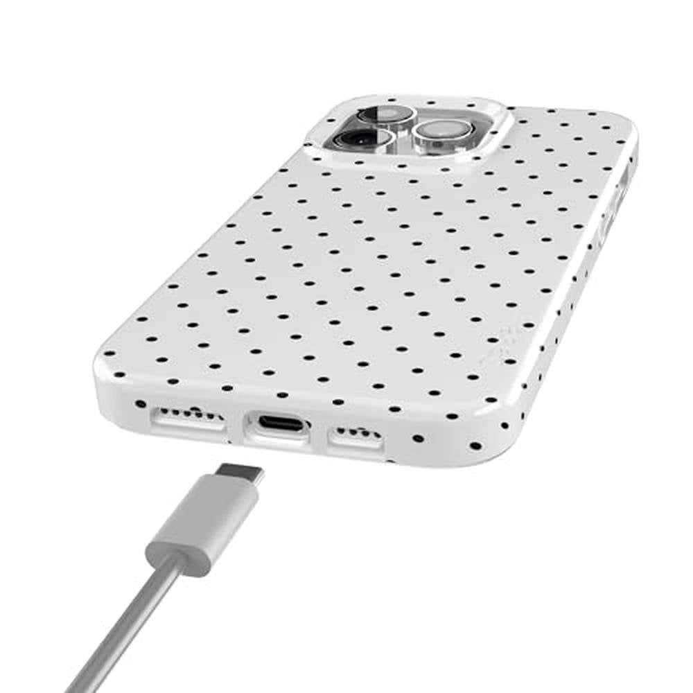 Polka Dot Casely: iPhone 15 Pro Max Case On the Dot White – Packaging