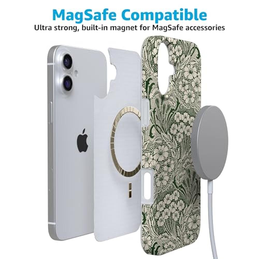 Casely iPhone 16 Case: Mystic Meadow Green Gardens – In Use