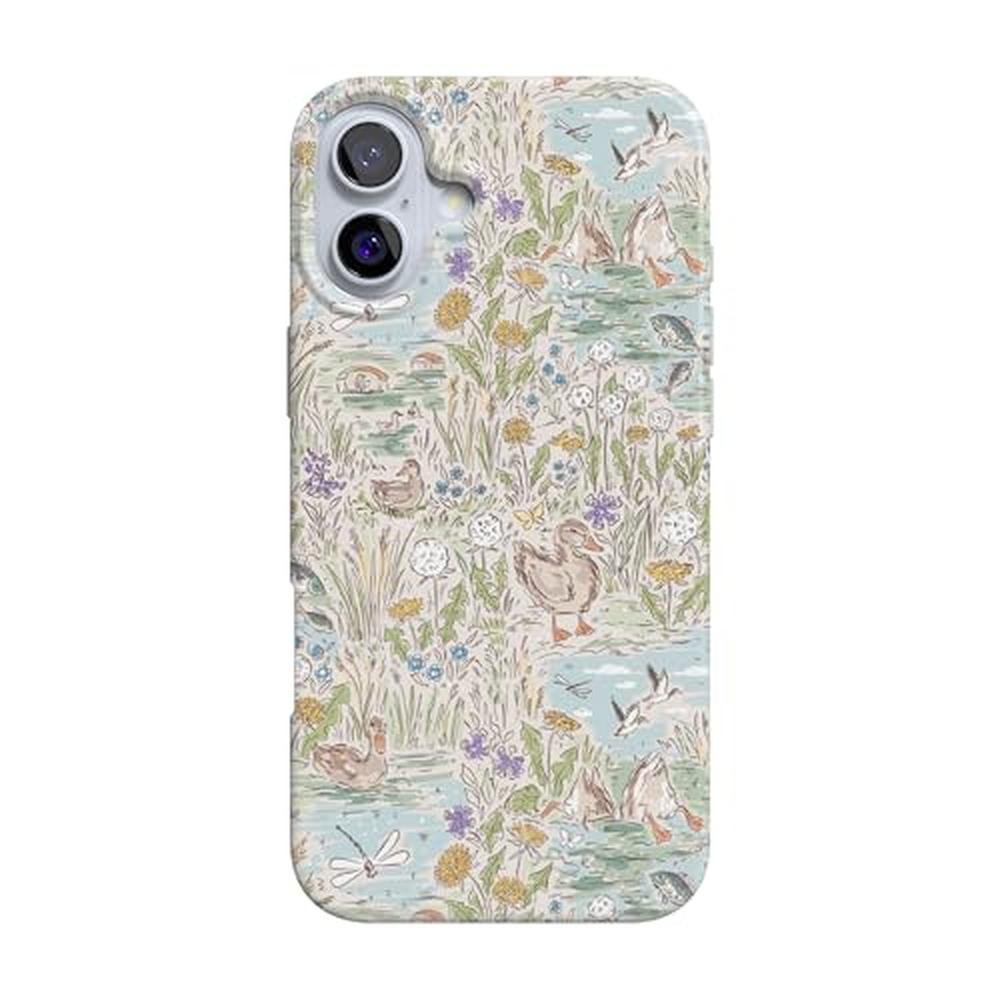 Casely iPhone 16 Case: The Waddle Path Duck Pond – Front View