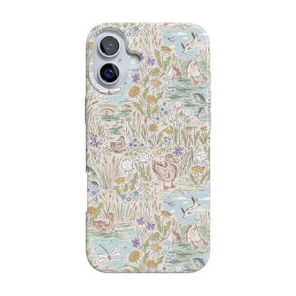 Casely iPhone 16 Case: The Waddle Path Duck Pond – Front View