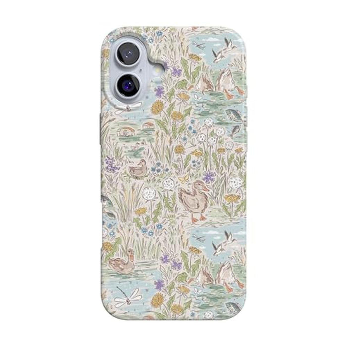 Casely iPhone 16 Case: The Waddle Path Duck Pond – Front View