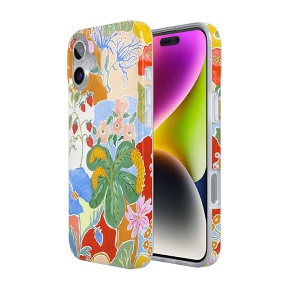 Casely iPhone 16 Plus Case: Botanical Blooms Floral – Side View