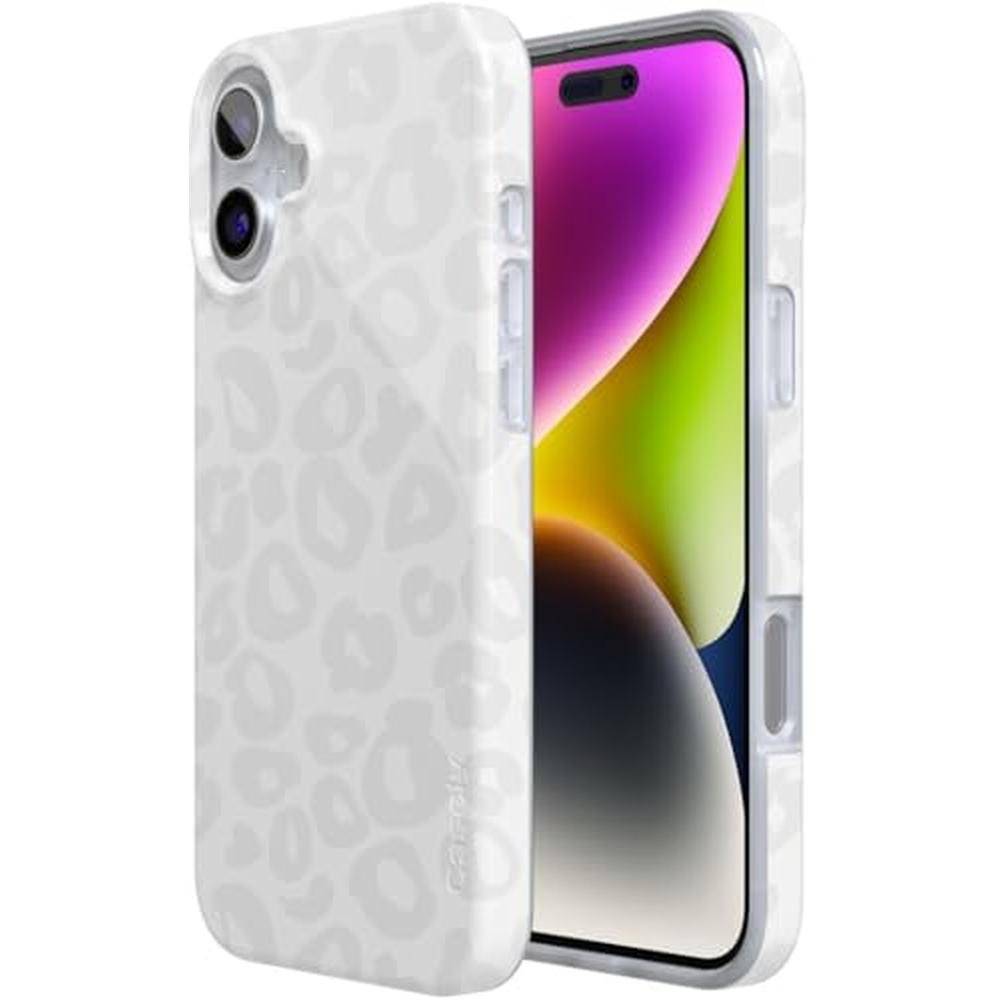 Casely iPhone 16 Plus Case: Into the Wild White Snow Leopard – Packaging