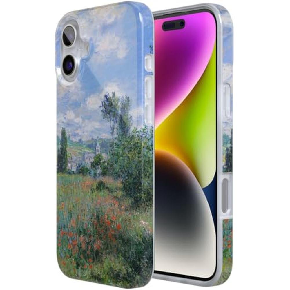 Casely iPhone 16 Plus Case: Monet's View The Met Museum – Close-up Detail