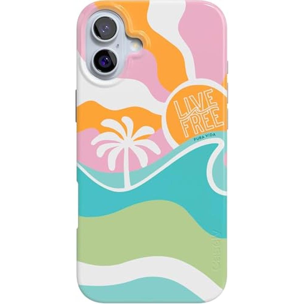 Casely iPhone 16 Plus Case: Pura Vida Tropical Dreams – Front View