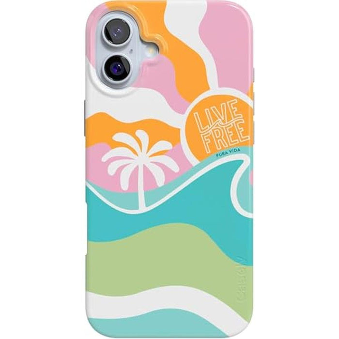 Casely iPhone 16 Plus Case: Pura Vida Tropical Dreams – Front View