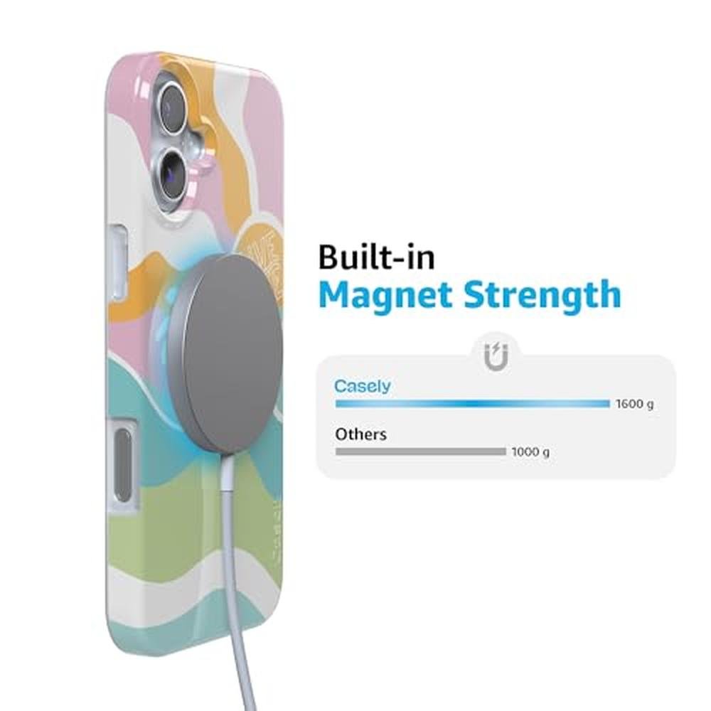 Casely iPhone 16 Plus Case: Pura Vida Tropical Dreams – Close-up Detail