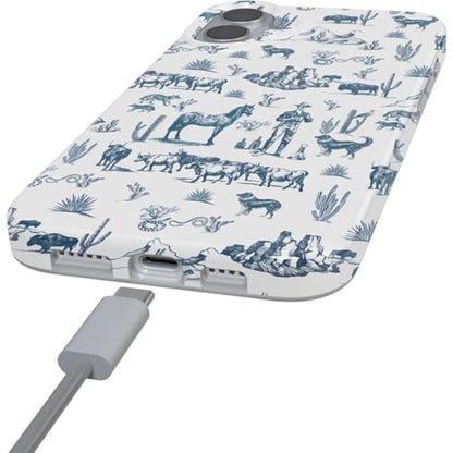 Casely iPhone 16 Plus Case: Wild West Adventure Desert – Side View
