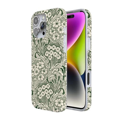 Casely iPhone 16 Pro Case: Mystic Meadow Green Gardens – Side View