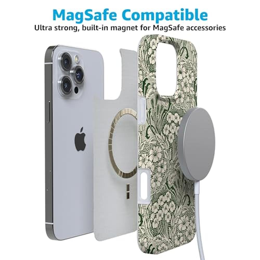 Casely iPhone 16 Pro Case: Mystic Meadow Green Gardens – In Use