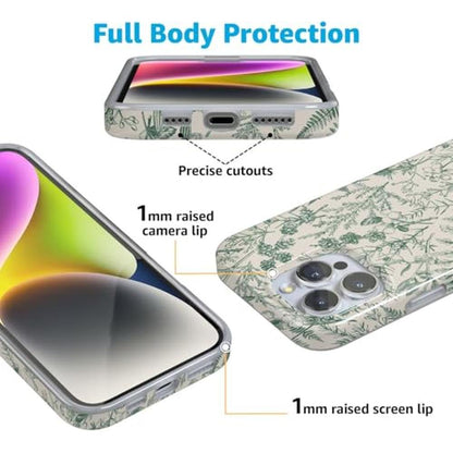 Casely iPhone 16 Pro Case: Sage Garden Green Floral – Packaging
