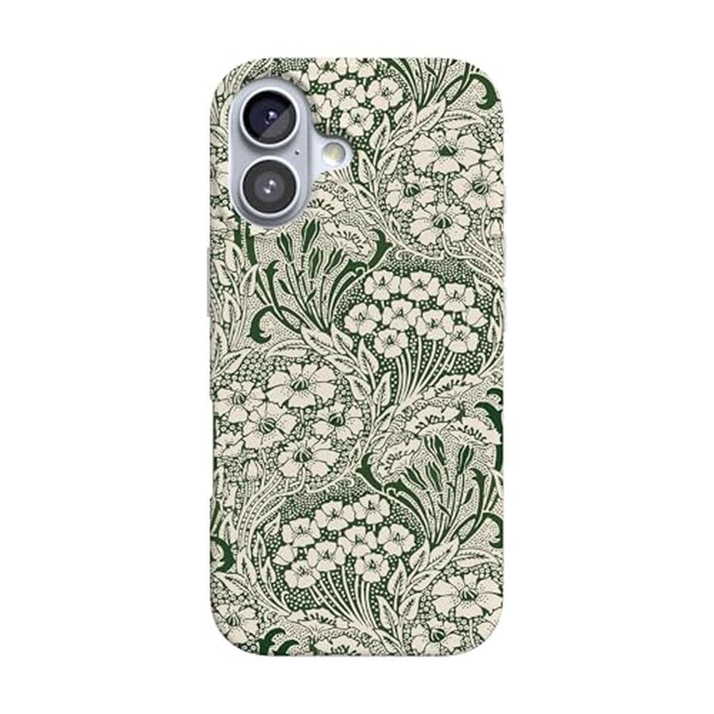 Casely iPhone 17 Case: Mystic Meadow Green Gardens – Front View