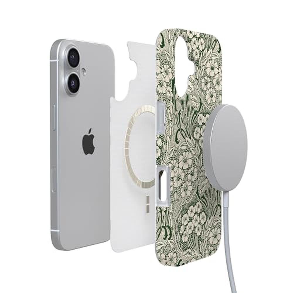 Casely iPhone 17 Case: Mystic Meadow Green Gardens – In Use