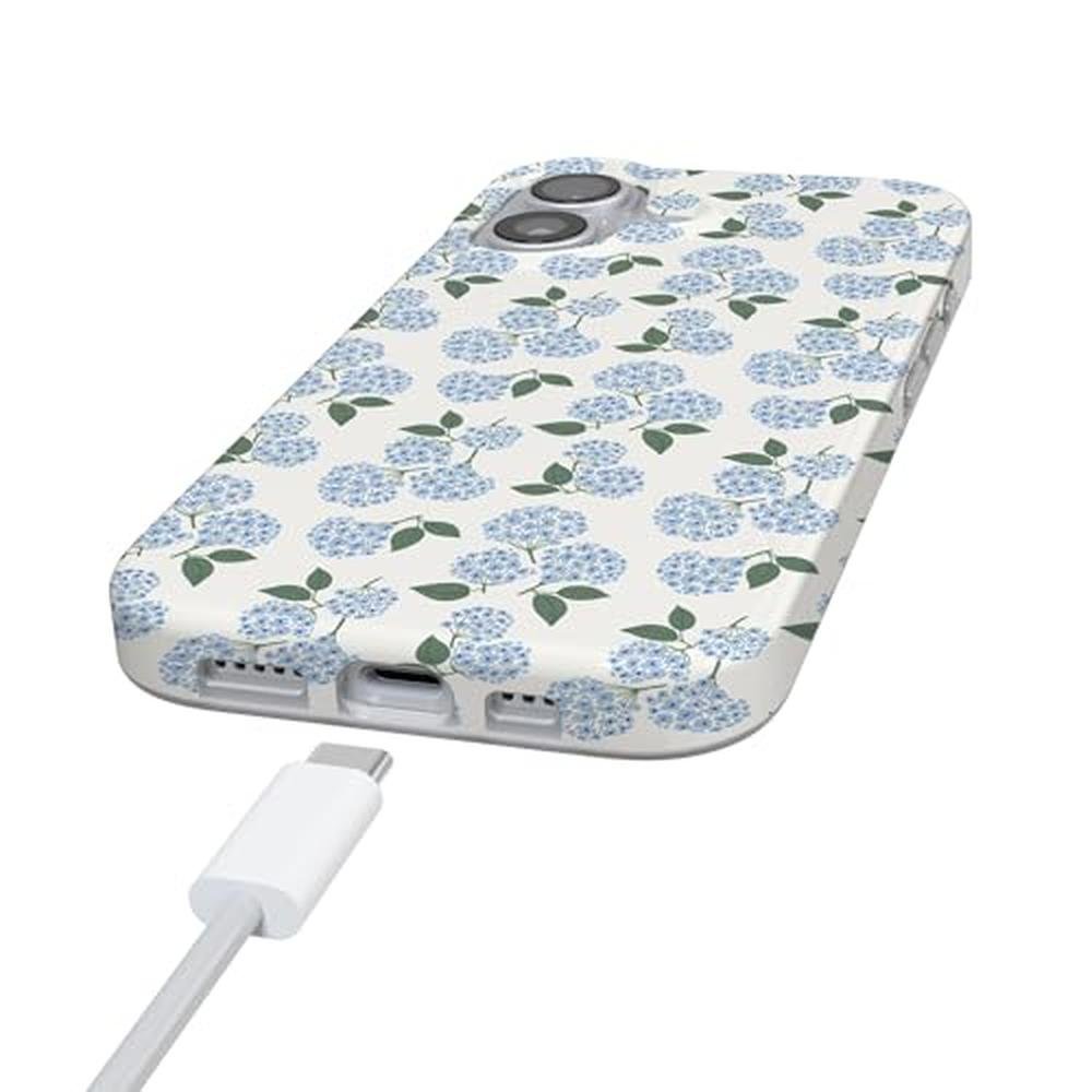Casely iPhone 17 Case: Nantucket Cottage Blue Hydrangea – Packaging