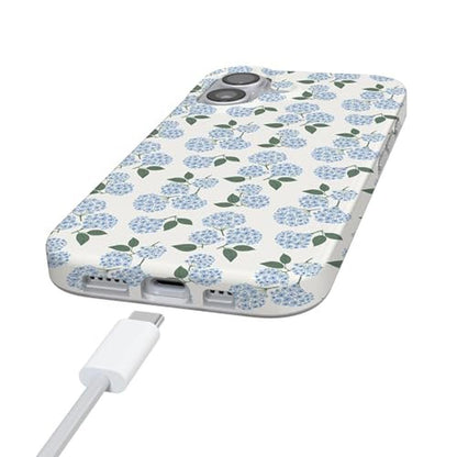 Casely iPhone 17 Case: Nantucket Cottage Blue Hydrangea – Packaging