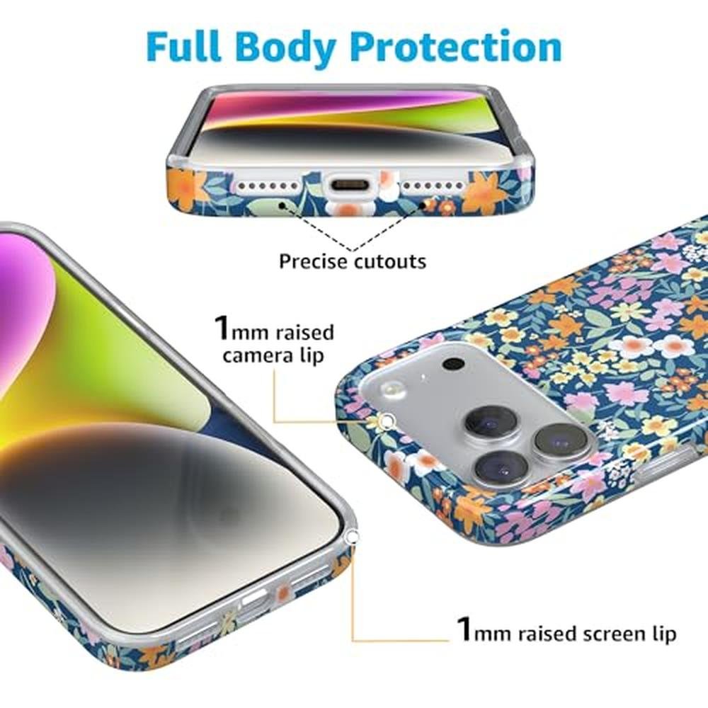 Casely iPhone 17 Pro Case: Full Bloom Navy Floral – Packaging