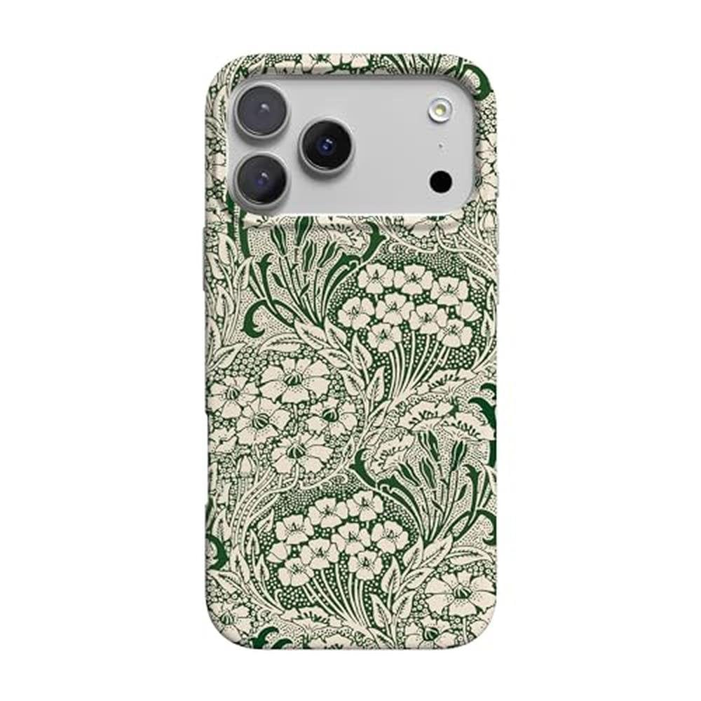 Casely iPhone 17 Pro Case: Mystic Meadow Green Gardens – Front View