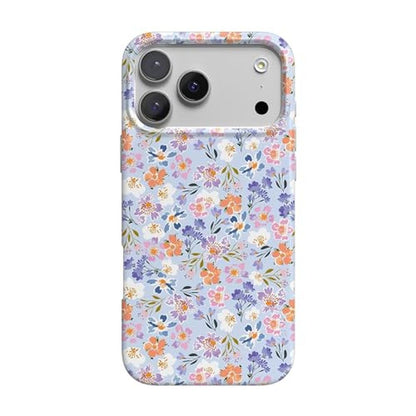 Casely iPhone 17 Pro Case: Poppy Meadows Pastel Floral – Front View