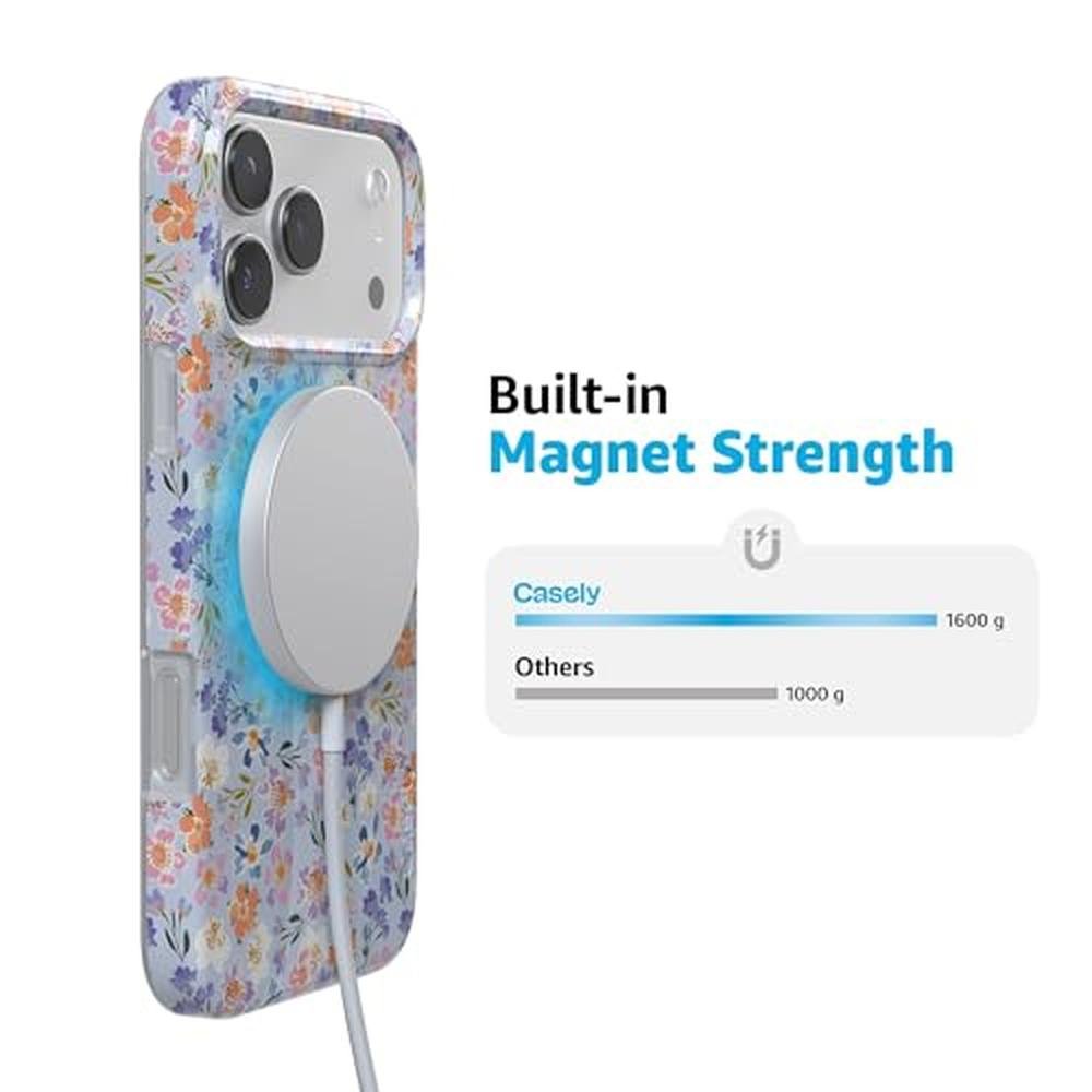 Casely iPhone 17 Pro Case: Poppy Meadows Pastel Floral – Packaging