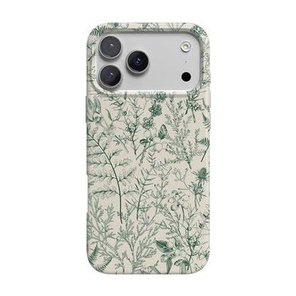 Casely iPhone 17 Pro Case: Sage Garden Green Floral – Front View