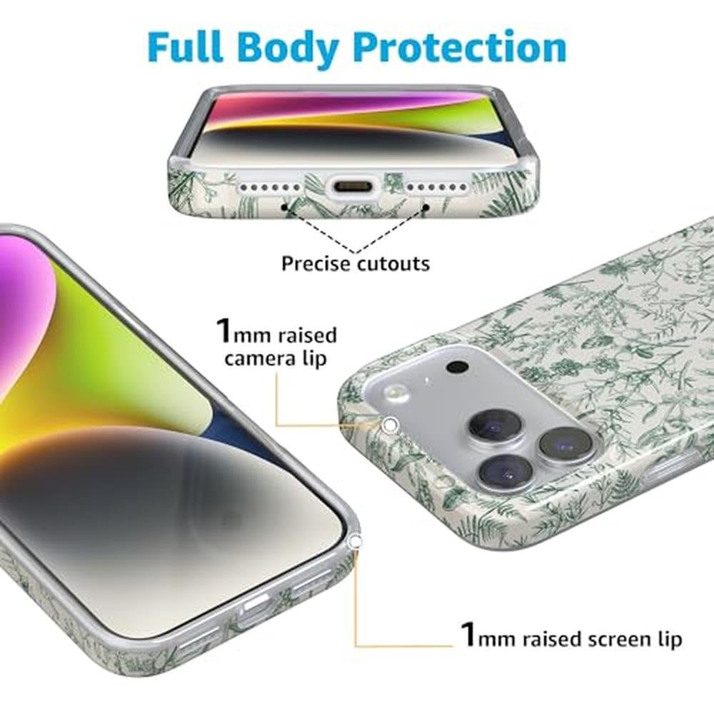 Casely iPhone 17 Pro Case: Sage Garden Green Floral – Packaging