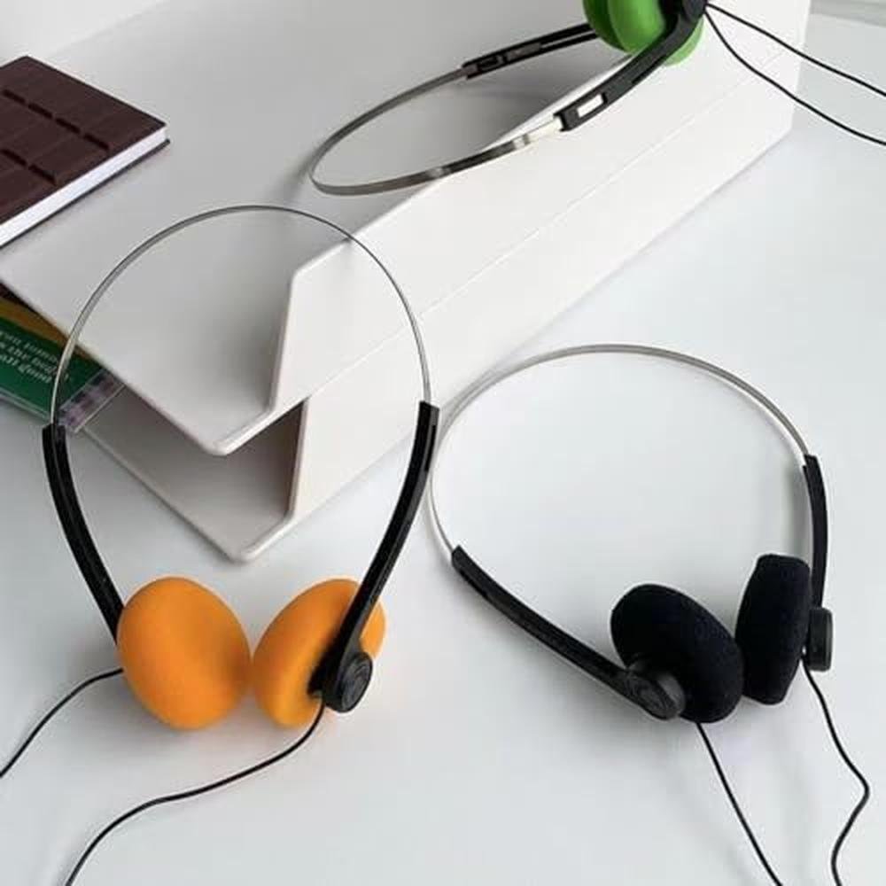 Retro Headphones: Cauaoa 2 Pcs Over-Ear Headphone Vintage – Side View