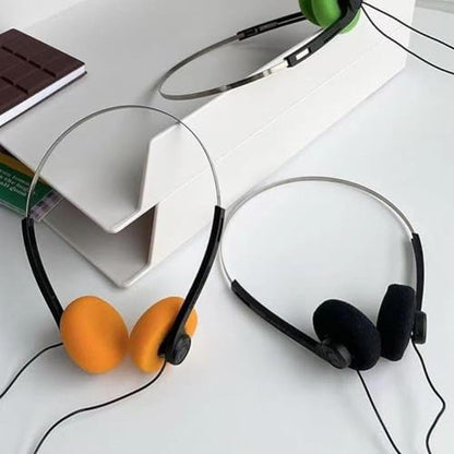 Retro Headphones: Cauaoa 2 Pcs Over-Ear Headphone Vintage – Side View
