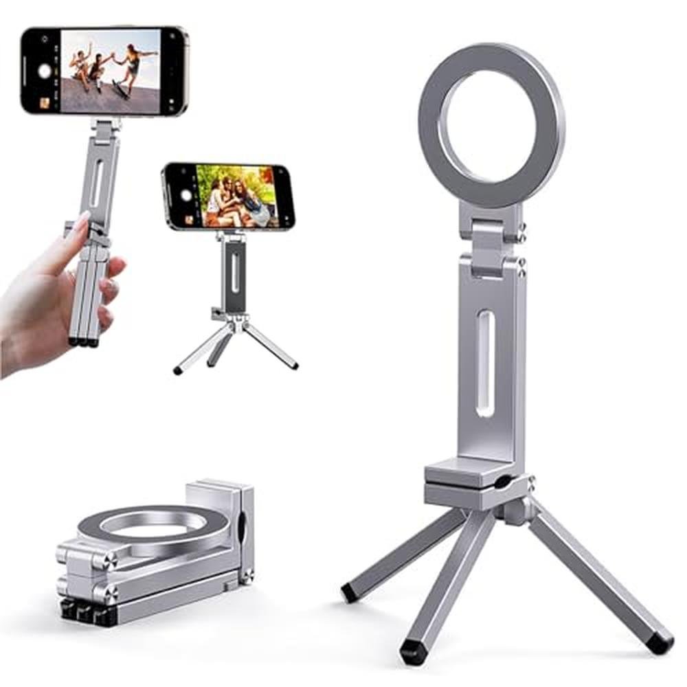 Magnetic Tripod: CBDYWVR Aluminium Mini Magnetic Phone – Front View
