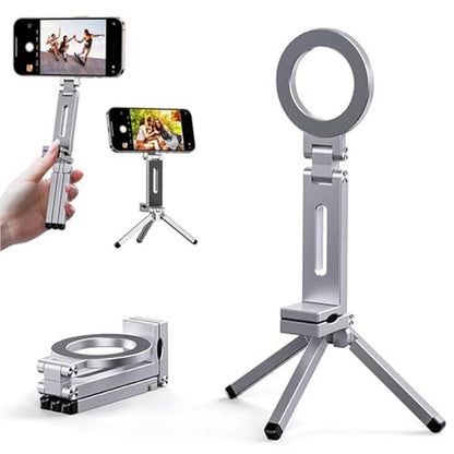 Magnetic Tripod: CBDYWVR Aluminium Mini Magnetic Phone – Front View