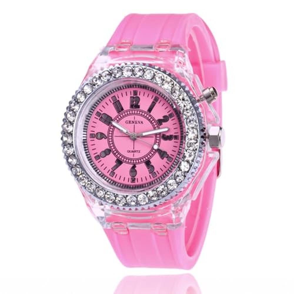 CdyBox Silicone Watch: CdyBox Bling Women Men Watch LED – Front View