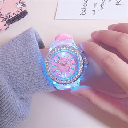 CdyBox Silicone Watch: CdyBox Bling Women Men Watch LED – Side View