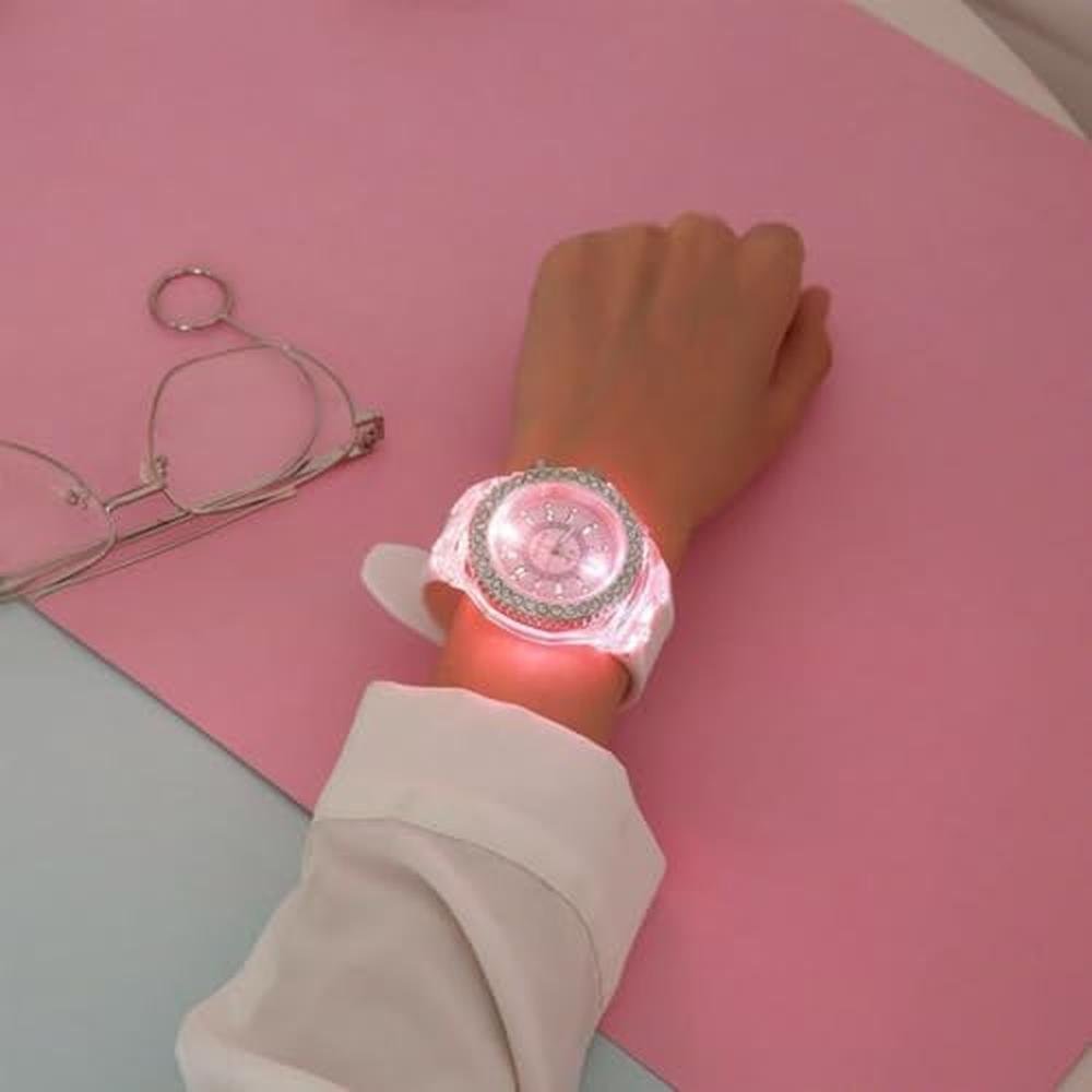 CdyBox Silicone Watch: CdyBox Bling Women Men Watch LED – In Use