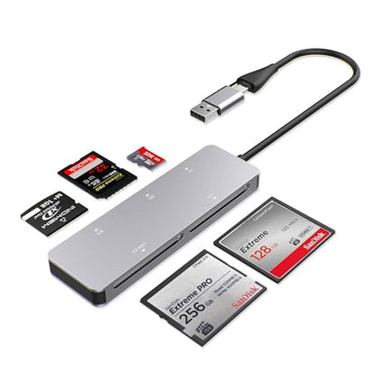 CFast Reader: CFast 2.0 Card Reader 5-in-1 USB C USB 3.0 – Front View