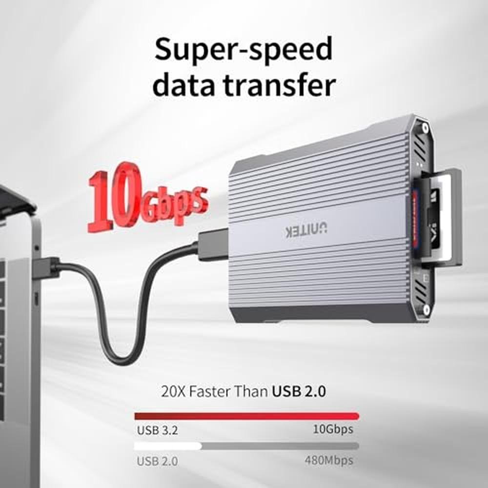 CFexpress Reader: Premium CFexpress Type B and SD4.0 UHS-II – Close-up Detail