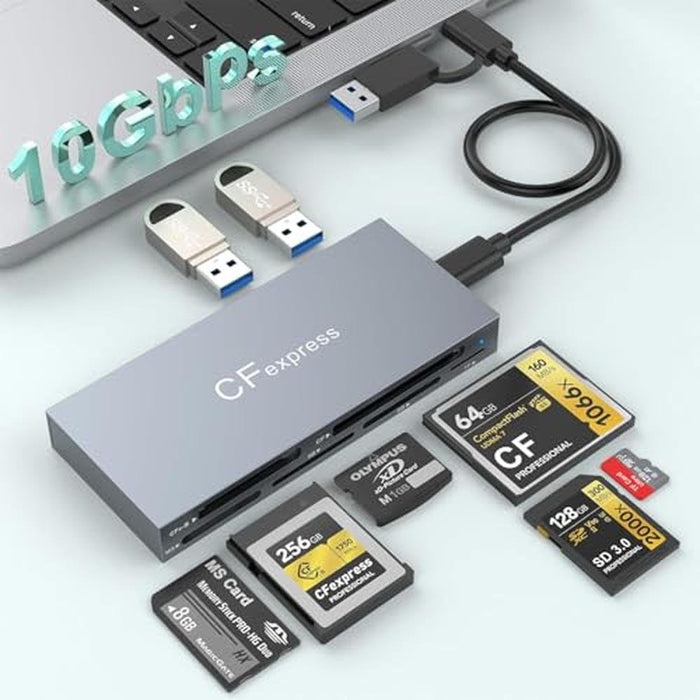 CFexpress Reader: Premium CFexpress Type B Card Reader – Front View