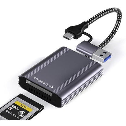 Cfexpress Type B Card Reader: Premium USB 3.2 Gen 2 10Gbps – Front View