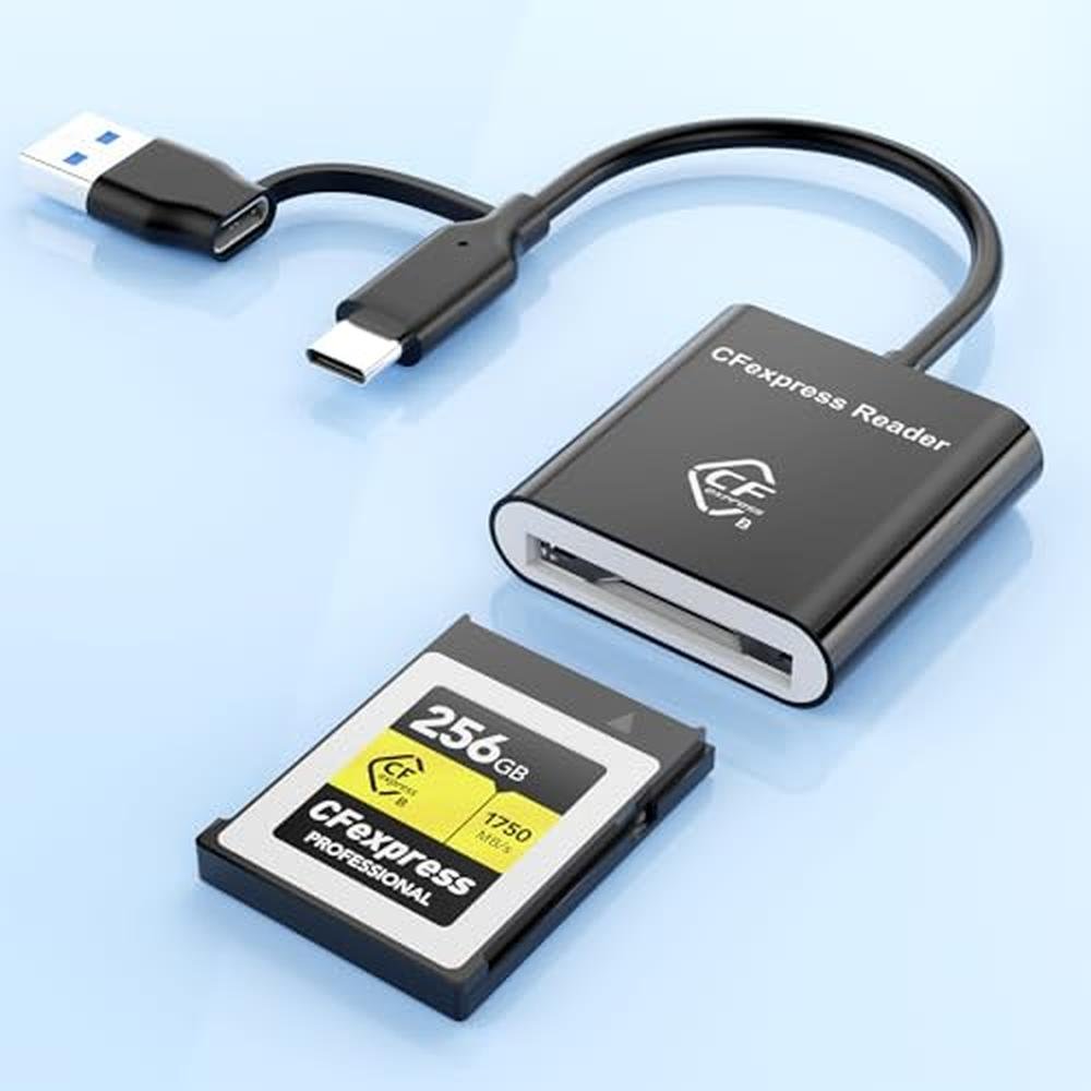 CFexpress Reader: Premium CFexpress Type B Card Reader with – Front View