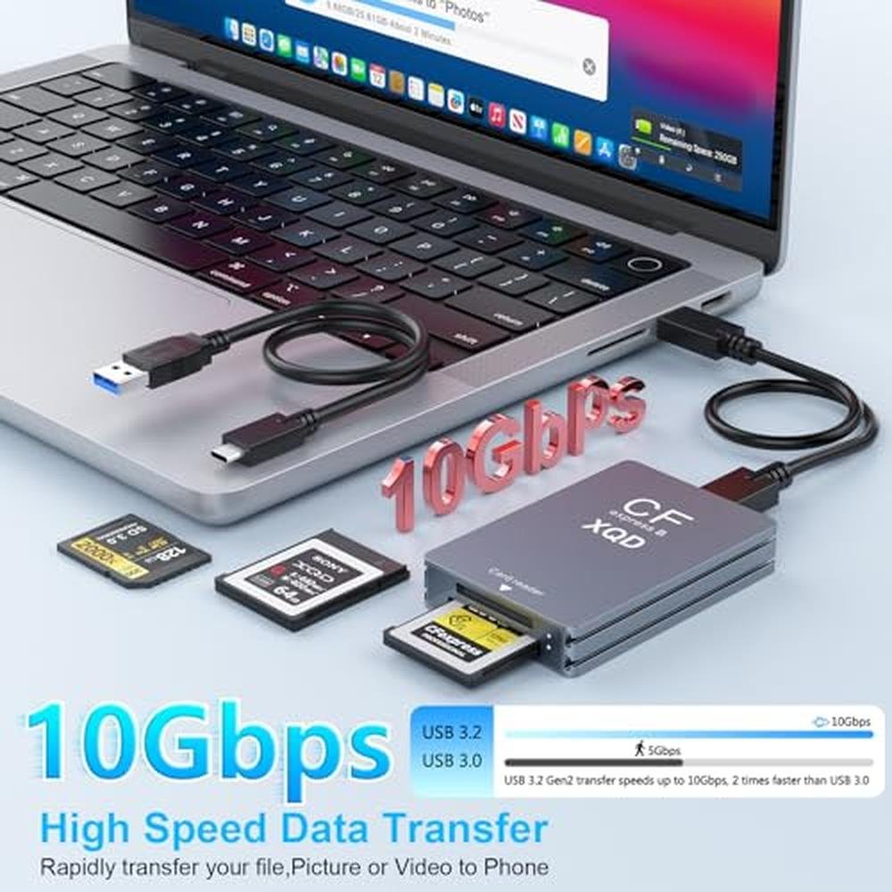 CFexpress Reader: Premium CFexpress Type B/XQD/SD Card – Close-up Detail