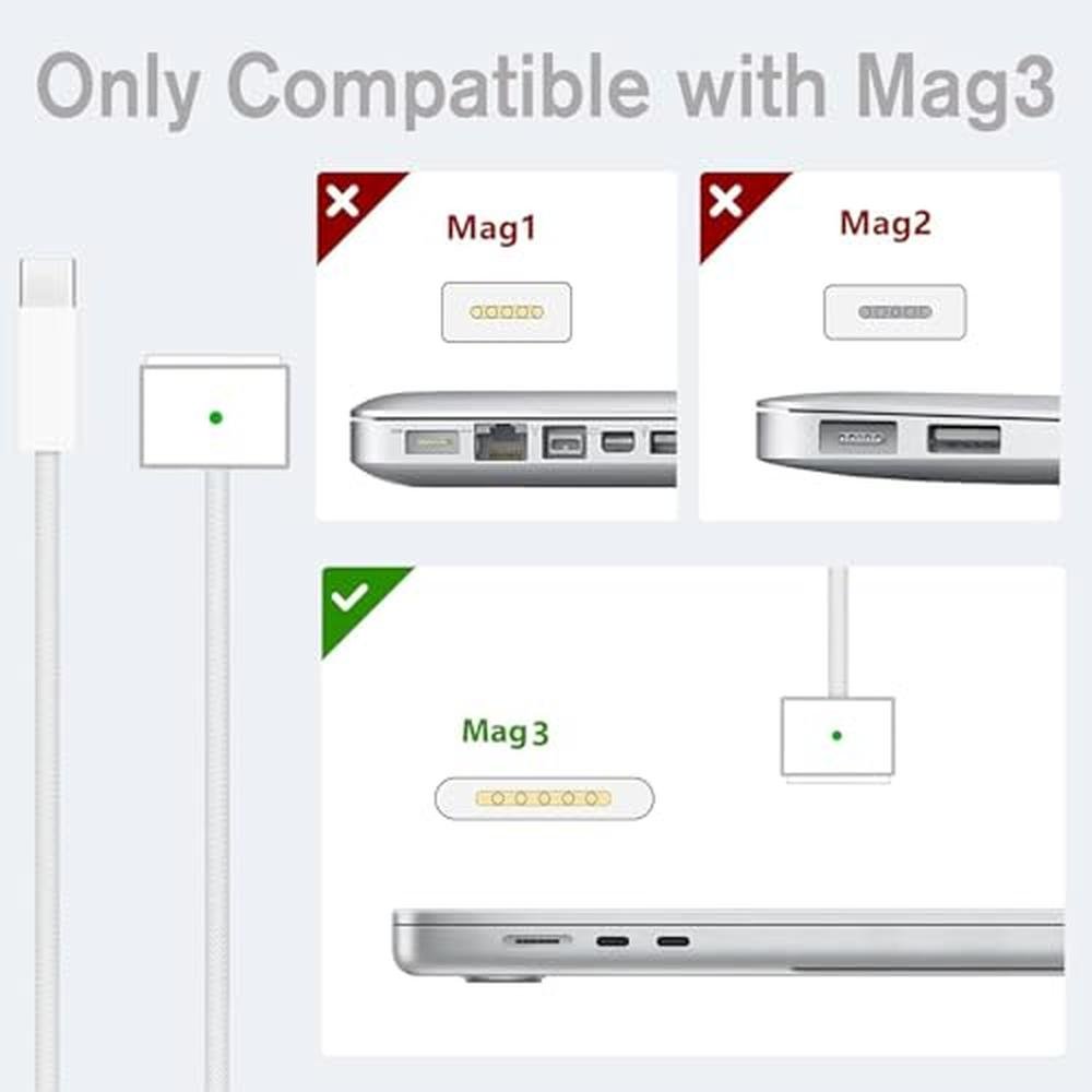 Charger for Mac Book Pro 14 16 inch Mac Book Air 13 15 inch – Side View