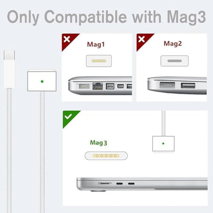 Charger for Mac Book Pro 14 16 inch Mac Book Air 13 15 inch – Side View