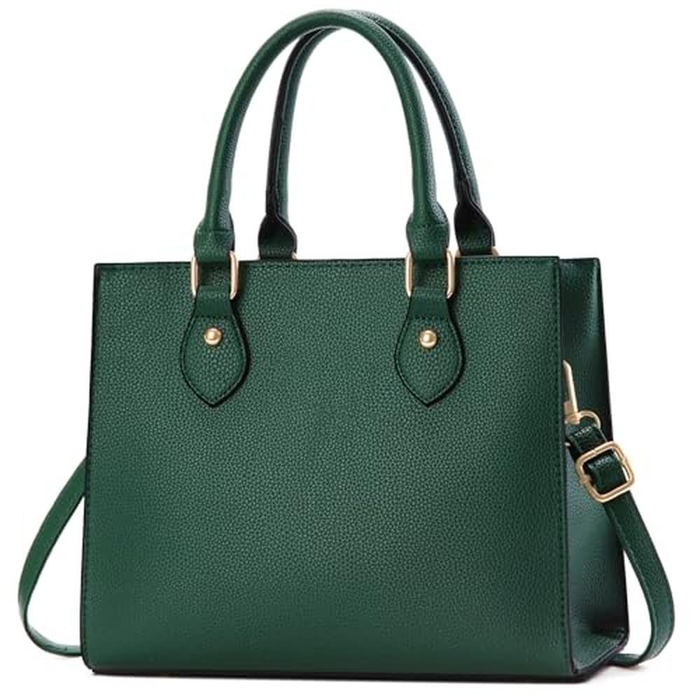 Chicarousal Crossbody: CHICAROUSAL Liz Dark Green PU – Front View