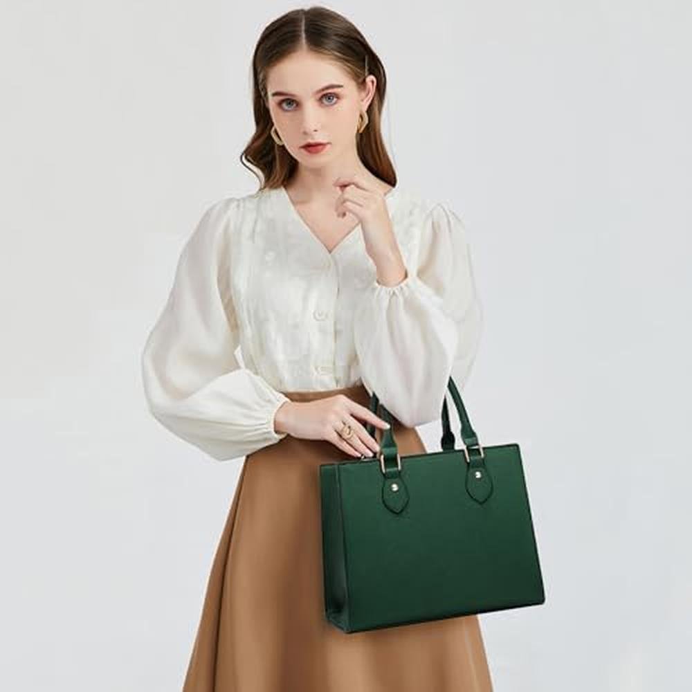 Chicarousal Crossbody: CHICAROUSAL Liz Dark Green PU – Side View