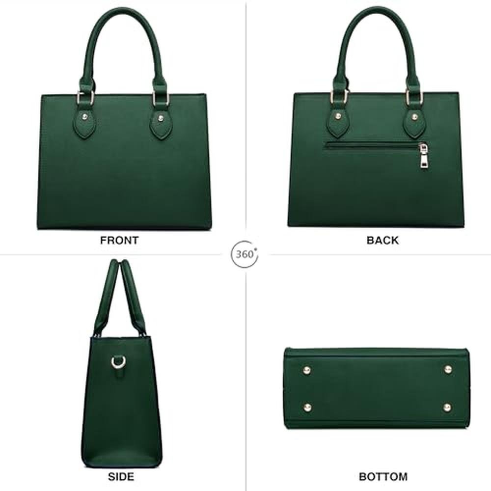 Chicarousal Crossbody: CHICAROUSAL Liz Dark Green PU – In Use